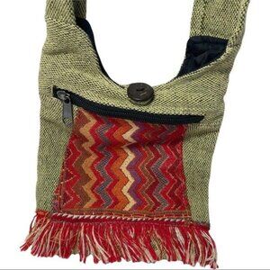 Native Design w/ Fringe Crossbody Bag